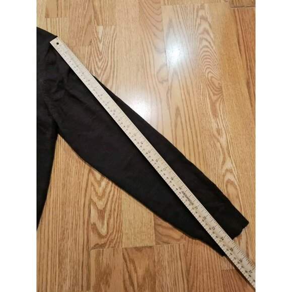 Alan Flusser Argyle Mens Sweater Merino Wool Large Dark Brown Preppy Old Money - Picture 6 of 6